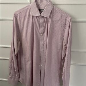 Michael Kors Men's Pink Patterned Dress Shirt